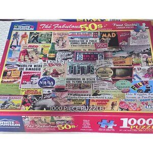 White Mountain Puzzles Life In The 50s 1000 Piece Jigsaw Puzzle 1282 Complete